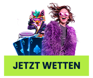 Wettigo Wetten mit Spielerin Karten und Jetzt Wetten Button